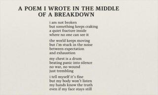a poem i wrote in the middle of a breakdown