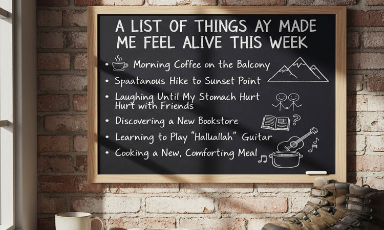 A List Of Things That Made Me Feel Alive