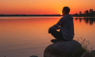 A Calm Person Enjoying Peaceful Solitude